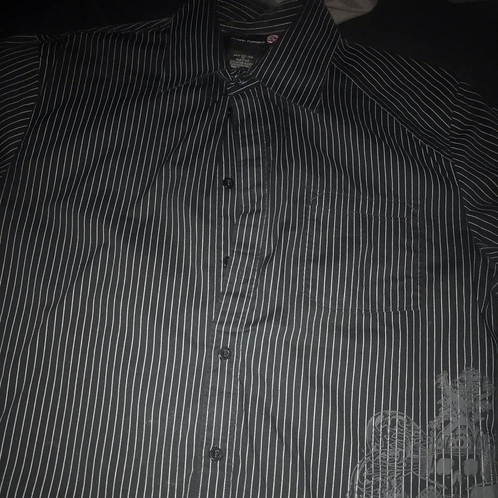 Pinstripe casual short sleeve